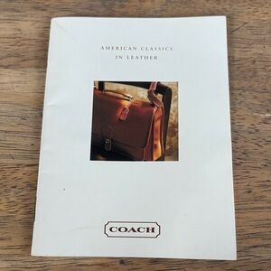 Vintage Coach mini booklet. History of their leather, collections, etc.